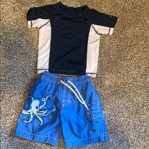 Baby GAP swim trucks with rash guard
